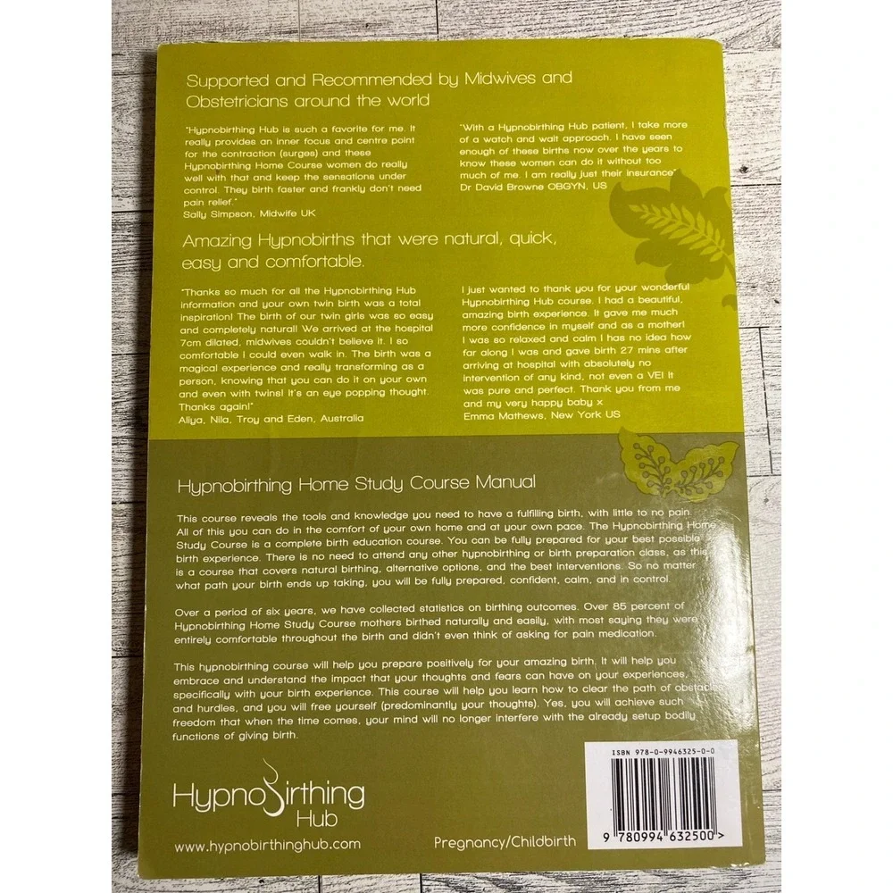 Hypnobirthing Home Study Course Manual Kathryn Clark 2016 Pregnancy‎ Birth Guide